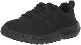 Under Armour Women's Charged Assert 10 Running Shoe, (002) Black/Black/Black, 8 Wide