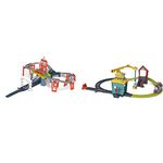 Thomas & Friends ​Fisher-Price Race for the Sodor Cup & Fisher-Price Fix 'em Up Friends train and track set with motorized Thomas engine for preschool kids 3+