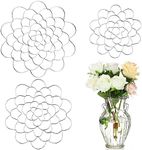 Hotop 3 Pcs Flower Arrangement Holder Floral Grid Flower Frog Tool Wire Stainless Steel Easy Arranger Flower Holders Floral Organizer for Vase Flower Stems Bouquets(Cute Style,5'', 6'', 7'' Dia)