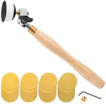 Peachtree Woodworking Supply 2 inch Diameter Bowl Sander with Dual Bearing Head and 2 inch Foam Hook and Loop Sander with 1/4 inch Mandrel and 9 inch Long Hardwood Handle