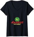 Bob Marley Exodus Lion Black V-Neck