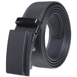 Labnoft Men's Auto Lock PU Leather Belt (BELT-012-TX-Black, Black)