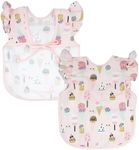 BapronBaby Flutter Pink Ice Cream Bapron - No Neck Tie Safer Bib for Baby & Toddler - Soft Waterproof Stain Resistant - Machine Washable - Sz Baby/Toddler 6m-3T