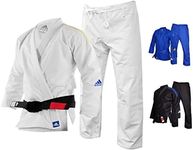 adidas | BJJ Response Uniform | Brazilian Jiu-Jitsu Gi Uniform for Men, Women & Kids | Rip-Stop Polycotton Fabric | Ultra-Light & Durable Pants & Pre-Shrunk Jacket | Belt not included, 265g/9oz
