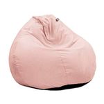 rucomfy Beanbags Velvet Slouchbag Bean Bag - Luxury Plush Living Room or Bedroom Beanbag Chair for Teens and Adults - Premium Home Furniture Seating - D80cm x H110cm (Pink)