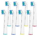 Milos Replacement Toothbrush Heads/Pack of 8 Compatible with Braun Toothbrush Heads/Premium Replacement Electric Toothbrush Heads Compatible with Braun Oral B Replacement Head