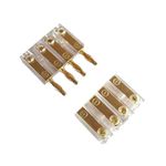 Audioproject A429 4-Way Cable Connector Banana Plug Banana Coupling up to 4.00 mm² Amplifier Soundboard Rear Shelf Plug Subwoofer Cable Connector Gold-Plated