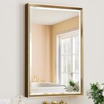 QueenFun Gold Bathroom Mirror, 24x3