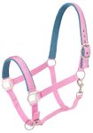 Tough 1 Nylon Padded Halter with Satin Hardware, Pink, Horse