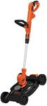 BLACK+DECKER Electric Lawn Mower, String Trimmer, Edger, 3-in-1, Corded (BESTA512CM)