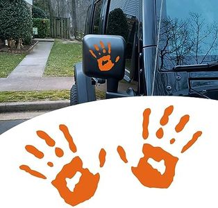 gunhunt 2 Pcs Wave Stickers, Automobile Wave Activity Auto Waving Hand Stickers, Car Decoration for Rearview Mirror Left Right, Compatible with Most Car Models Mirror Decorative Sticker (Orange)