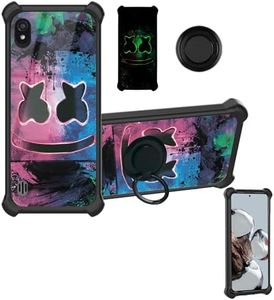 Aroepurt Boost Mobile Bounce 4G Case Compatible with Boost Bounce 4G Phone Case SL201D Case Cover[PC + TPU 2 in 1][Ring Support] [Luminous Effect] YGH-BQ