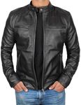 Black Cafe Racer Jackets - Leather 