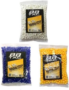 BBTac® Airsoft BB 3,000 Round 0.12g 6mm BBS for Airsoft Guns Ammo Pallet (1000 x3 Bag) by BBTac®