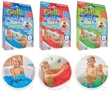 3 x Gelli Baff Bundle from Zimpli Kids, Turns Water into Thick, Colourful Goo, Blue, Red & Green, Fidget Stress Relief Putty Kit, Vegan Friendly & Cruelty Free