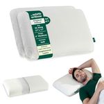 The White Willow Foam Pillow For Neck Pain Relief-Pillow Set Of 2-Engineered Latex-Orthopedic Bed Pillow For Sleeping-Cervical Pillow For Neck&Shoulder Pain-Soft For Back Pain-Xl King Size-4" H