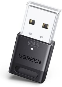 UGREEN USB Bluetooth Adapter for PC, Bluetooth 6.0 Dongle Receiver EDR & BLE, Plug & Play for Windows 11/10/8.1, for Headphone/Keyboard/Mouse/Speakers/Printer