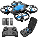 4DRC Mini Drone for Kids Hand Operated RC Quadcopter with 3 Batteries Longer Flight Time, Altitude Hold, Headless Mode, Throwing GO, 3D Flip and 3 Speed Modes Aeroplane for Beginners, Blue