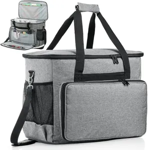 Elsjoy Sewing Machine Case, Sewing Machine Tote Bag Universal Carrying Bag with Removable Padding Pad, Portable Sewing Machine Carrying Case Storage Organizer Bag for Most Standard Machines