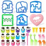 33pcs Sandwich Cutters for Children, Kids Dinosaur Sandwich Cutters, Bento Lunch Box Accessories Kids, Food Shape Cutters for Kids, for Kids Bread and Fruit, Animal Shape Kids Sandwich Cutters