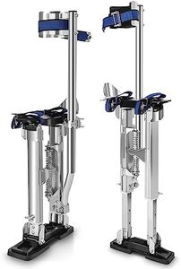 Drywall Stilts, 15"-23" Stilts for Adults Adjustable Heights Aluminum Work Stilts with Protective Knee Pads for Sheetrock Drop Ceiling Painting Painter Exterior Wall Painting and High Shrub Trimming