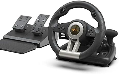 PXN PC Racing Wheel, V3II 180 Degree Universal USB Car Sim Game Steering Wheel with Pedals for Xbox One, Xbox Series S/X PS3, PS4, Switch