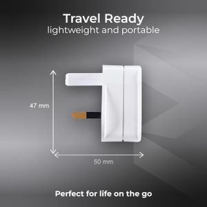 Masterplug Electric Shaver Adaptor – White Plug Converter