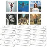 Vinyl Record Shelf Wall Mount, 12 Pack Albums Wall Shelves for Vinyl Records Display, Acrylic Vinyl Record Holder for Albums Display Your Daily LP, CD Listening (Clear)