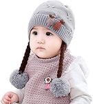 Devil Girls Toddler Infant Cute Soft Winter Knit Warm Choti Benaie Hat (Grey,1-2 Years)