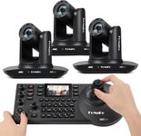 FoMaKo 4K 20X PTZ Camera HDMI with NDI and AI Auto-Tracking PTZ Camera,for Church Worship Education Conference Events,NDI 6 & NDI HX3 Certified(K20UHx3+KC608 Pro) BK20UH3