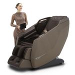 Lixo LI4405 Full Body Massage Chair for Home| 4D Mechanism | 24 Auto Programs | SL-Track | Dual Zero Gravity | Smart Voice Control | Full Body Airbags | Foot Rollers | Heating | Bluetooth - Brown