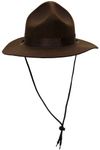 Jacobson Hat Company Men's Felt Ranger Hat 5.5 Inch Tall, Brown, Adult Large