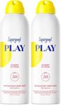 Supergoop! PLAY Antioxidant Body Mist w/Vitamin C - 6 fl oz - SPF 50 PA++++ Broad Spectrum Sunscreen - Body Spray - Great for Active Days (Pack of 2)