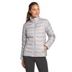 Eddie Bauer Women's CirrusLite Down Jacket, Lt Gray Recycled, Large