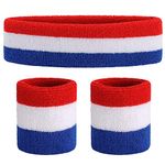 ONUPGO Sweatband Set Sports Headband Wristband Set Sweatbands Terry Cloth Wristband Wrist Sweatband Headbands Moisture Wicking Sweat Absorbing Head Band