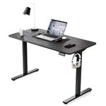 ERGOMAKER 43-inch Electric Standing Desk Adjustable Height, Electric Stand Up Computer Desk Ergonomic Sit Stand Desk with Computer Workstation, Black