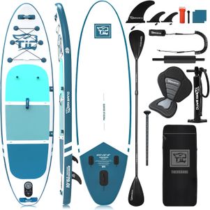 TIGERXBANG Inflatable Stand Up Paddle Board 10'6 – Kayak Seat, Blue