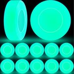 Ice Hockey Puck Glow in The Dark Party Pucks Green Floor Puck for Kids Adults Youth Outdoor Games Gifts (12 Pcs)