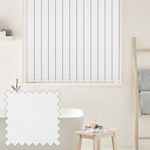 Vertical Blinds - Made to Measure - 89mm - Complete Blind - Feather Weave Fabric- WHITE (Up To 180cm(1800mm), Up To 240cm(2400mm))