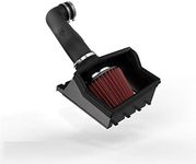 K&N Cold Air Intake Kit with Washable Air Filter: 2011-2014 Ford F150, 5.0L V8 Black HDPE Tube with Red Oiled Filter, 57-2581
