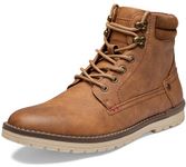 VOSTEY Mens Boots Hiking Waterproof Casual Chukka Boots for Men(BMY671CCA Yellow Brown 10.5)