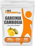 BulkSupplements.com Garcinia Cambogia Extract Powder - 60% HCA, from Garcinia Cambogia Fruit, Garcinia Cambogia Powder - Gluten Free, 500mg per Serving, 250g (8.8 oz) (Pack of 1)