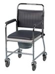 Homecraft Chrome Plated Steel Wheeled Commode Chair