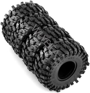 WLYEJEA 4PCS 1.9 RC Rubber Tires 118mm/45mm Soft RC Crawler Tires with Foam Insert for 1/10 RC Crawler Car TRX4 Axial SCX10 SCX10 II RC4WD D90 D110 TF2 Tamiya CC01