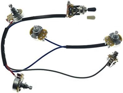 Guitar Prewired Wiring Harness Humbucker Solderless Wiring Harness 2V2T with 500K Pots and 3 Way Toggle Switch For Dot Series