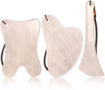 Lusomch Gua Sha Massage Tools, 3Pcs Gua Sha Tools of Multi-Shapes, Guasha Scraping Massage Tools for Face and Body,Pink