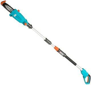 Gardena Battery Telescopic Pruner TCS 20/18 V P4A Without Battery: Pruning Saw with a Range of up to 4 m, 20 cm bar, Angled Head, Including Harness (14770-55)