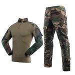 YUSHOW Tactical Gear Airsoft Clothing Combat Shirts Trousers for Men Tactical Suit Ripstop Paintball Military BDU Hunting Uniform