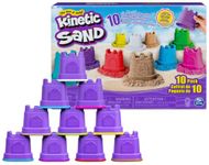 Kinetic Sand, Castle Containers 10-Colour Pack Non-Toxic Educational and Creative Sensory Play Sand Toys for Boys and Girls Aged 3+