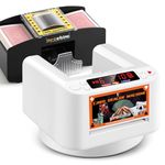 Proshine Card Dealer Machine + Card Shuffler with 2 Decks of Playing Cards Automatic Card Dealer Machine Card Dealer Rotating 360° for Texas Holdem